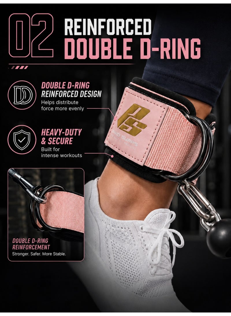 ProSupps Ankle Straps for Cable Machine 2pcs,Adjustable Comfort Ankle Cable Attachments for Glute and Leg Strength Training,Gym Strength Training,Hip Sculpting - Image 5