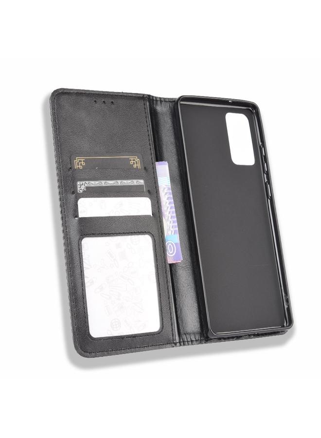 S-TOP Case For Samsung Galaxy S20 FE 4G / 5G Magnetic Buckle Retro Crazy Horse Texture Horizontal Flip Leather Case with Holder & Card Slots & Photo Frame - Image 4