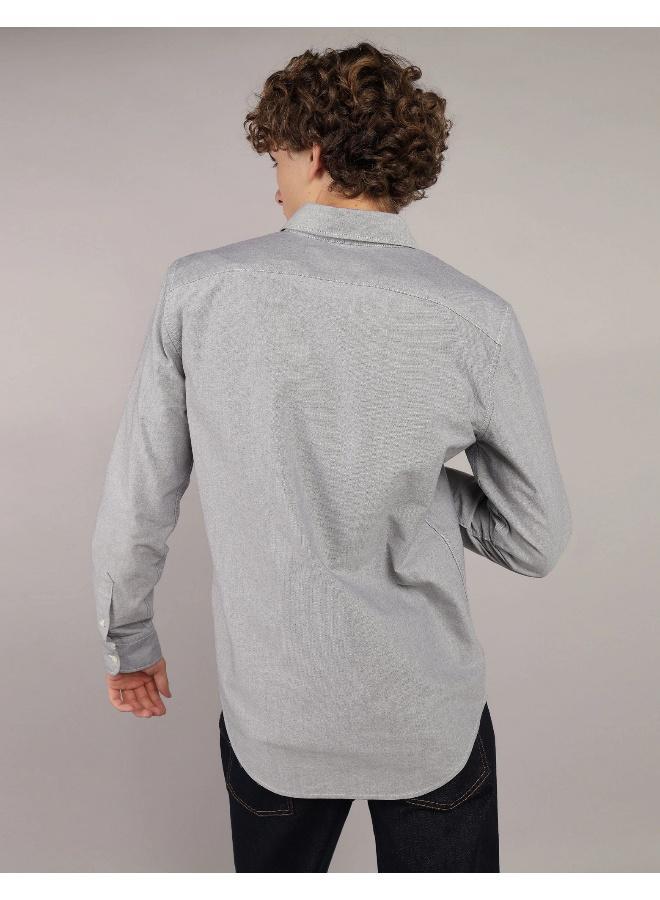 امريكان ايجل قميص أكسفورد بأزرار بقصة ضيقة للاستخدام اليومي - Image 4