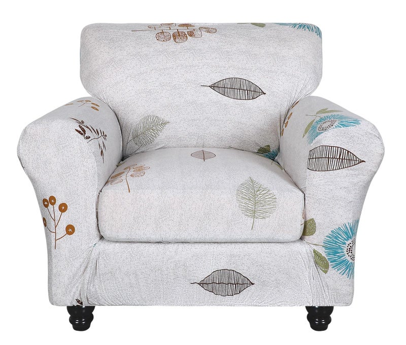 SearchI Stretch Sofa Cover Printed Couch Covers Floral Pattern 2 Piece Armchair Slipcover with Separate Chair Cushion Cover Washable Furniture Protector for Living RoomArmchair Autumn Leaves