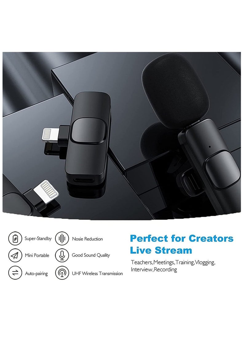 Phone Planet - Wireless Lavalier Microphone for iPhone iPad Mini Mic for YouTube Facebook Live Stream Video Recording - Image 1