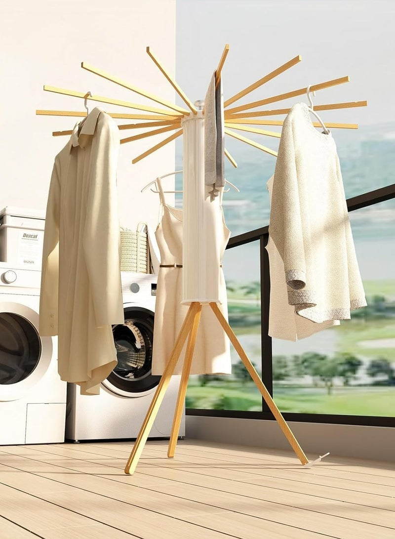Foldable Clothes Drying Rack, Portable Clothes Drying Hanger, Space Saving Laundry and Drying Stand - Image 3
