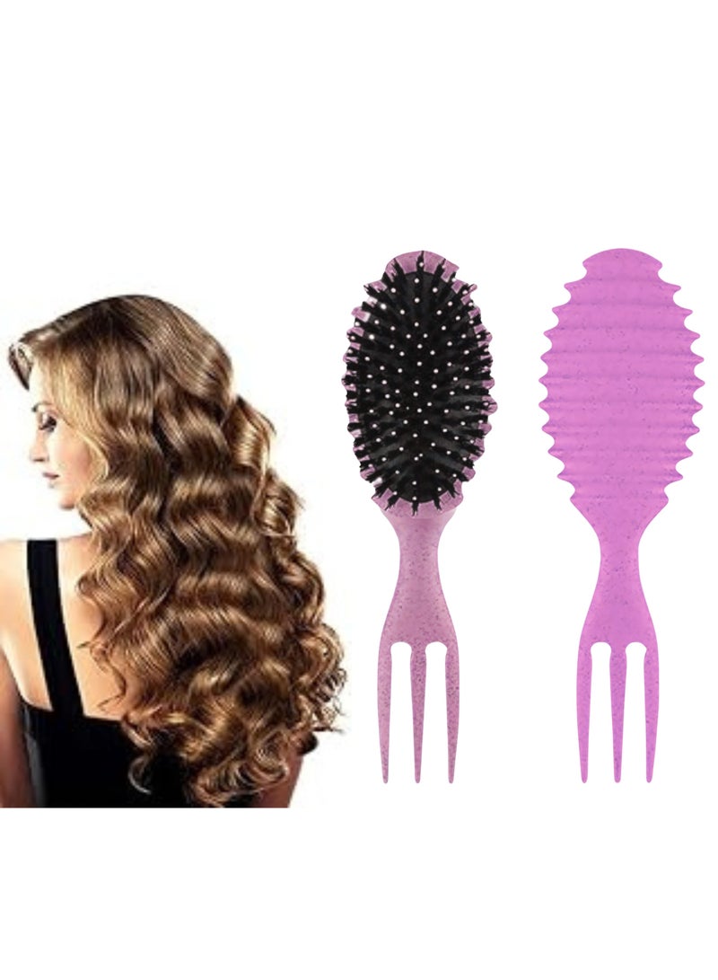 جولي فرشاة فك تشابك الشعر المجعد - لون بنفسجى - Image 4