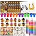 Cinrobiye 72 Pcs Western Cowboy Party Favors Wild West Coloring Books Stickers Tattoos Stampers Rubber Ducks Rainbow Pencils Barn Party Supplies Birthday Goodie Bag Fillers Prize Bulk Set - Image 2