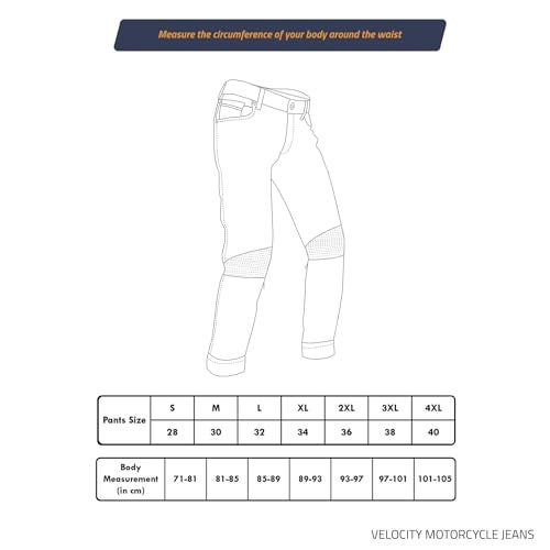 Cramster Velocity Motorcycle Jeans | Impact Protection | Abrasion Resistance | Classic 5-Pocket Design - Black, Medium - Image 3