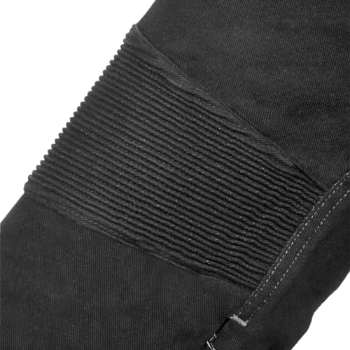 Cramster Velocity Motorcycle Jeans | Impact Protection | Abrasion Resistance | Classic 5-Pocket Design - Black, Medium - Image 4