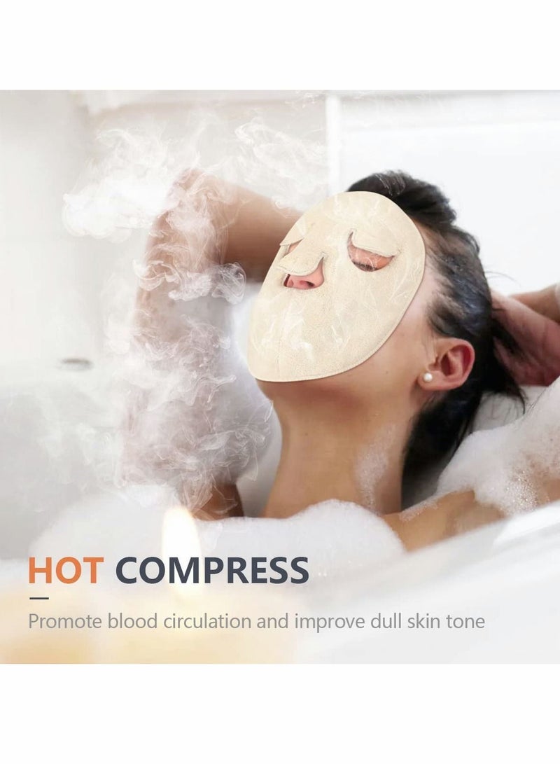 NIBEMINENT Face Towel Mask, Reusable Anti Aging Facial Steamer Moisturizing Rejuvenation Beauty Skin Care Gift for Women Mom Wife Sister Teen Girl Friend - Image 2