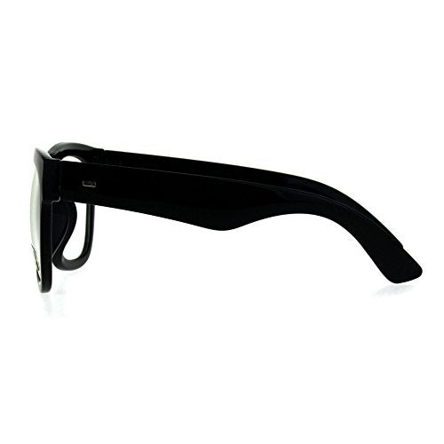 PASTL Black Oversized Square Glasses Thick Horn Rim Clear Lens Frame - Image 4