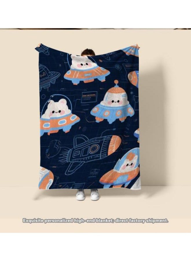 general Children's or student cartoon flannel thin blanket (warm and comfortable, suitable for sleep, games) 100cm*150cm - 888 - Image 4