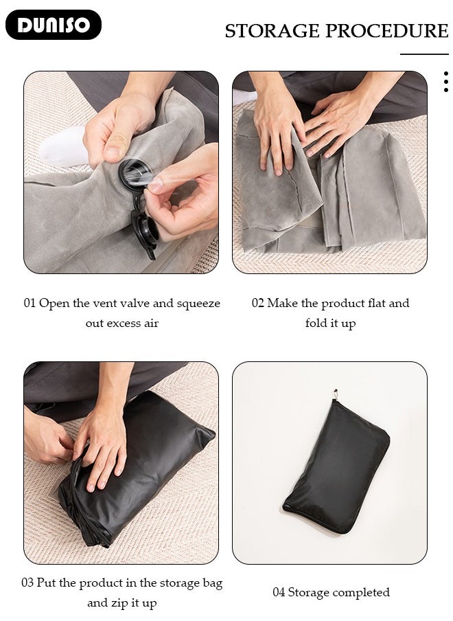 DUNISO - Inflatable Reading Pillow for Gaming Foldable Lap Desk Pillow for Reading, Working, Crocheting, Large Arm Rest Pillow for Adult Height Adjustable Laptop Pillow for Lap or Sitting in Bed Sofa Floor - Image 1