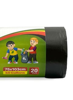 Tru Garbage Bags Compact Roll Black 75x103cm 50Gallon (20pc x 3Rolls) 60bags  - Image 4
