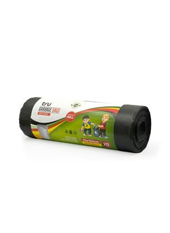 Tru Garbage Bags Compact Roll Black 75x103cm 50Gallon (20pc x 3Rolls) 60bags  - Image 2