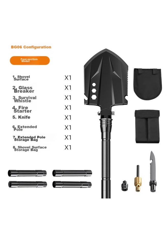 SupFire Supfire Bg06 Multifunctional Outdoor Military Shovel, Tibetan Mastiff Shovel, Iron Spade, Manganese Steel Military Shovel, Folding Outdoor Tool  - Image 4