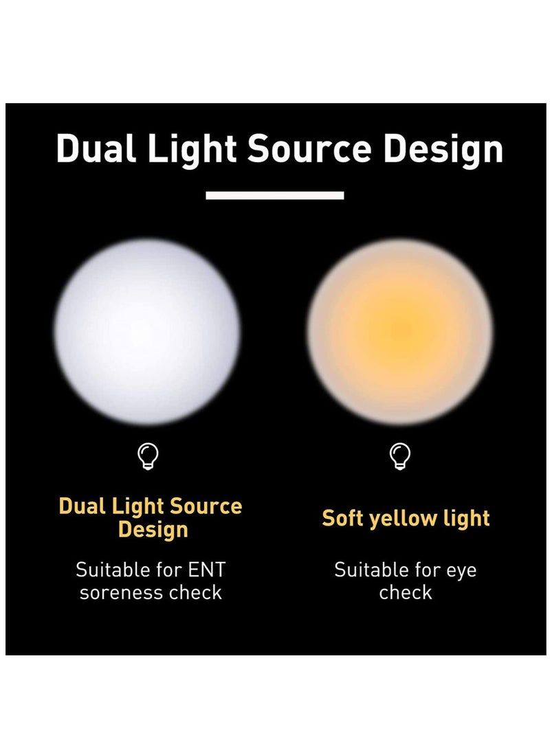 Pen Light, Diagnostic Medical Penlight,Reusable LED Penlight,for Students Doctors Nurses with 2 Light LED Sources, USB Rechargeable, Extra Warm Light Bulb, Pocket Clip (2 Pieces) - Image 5