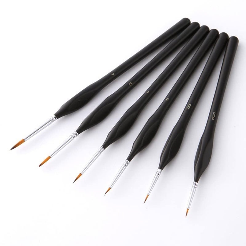 deziine DEZIINE�Artist Paint Brushes-6 Pcs Best Professional Detail Paint Brush, Miniature Brushes Will Keep a Fine Point for Watercolor, Oil, Acrylic, Nail Art & Models  - Image 1
