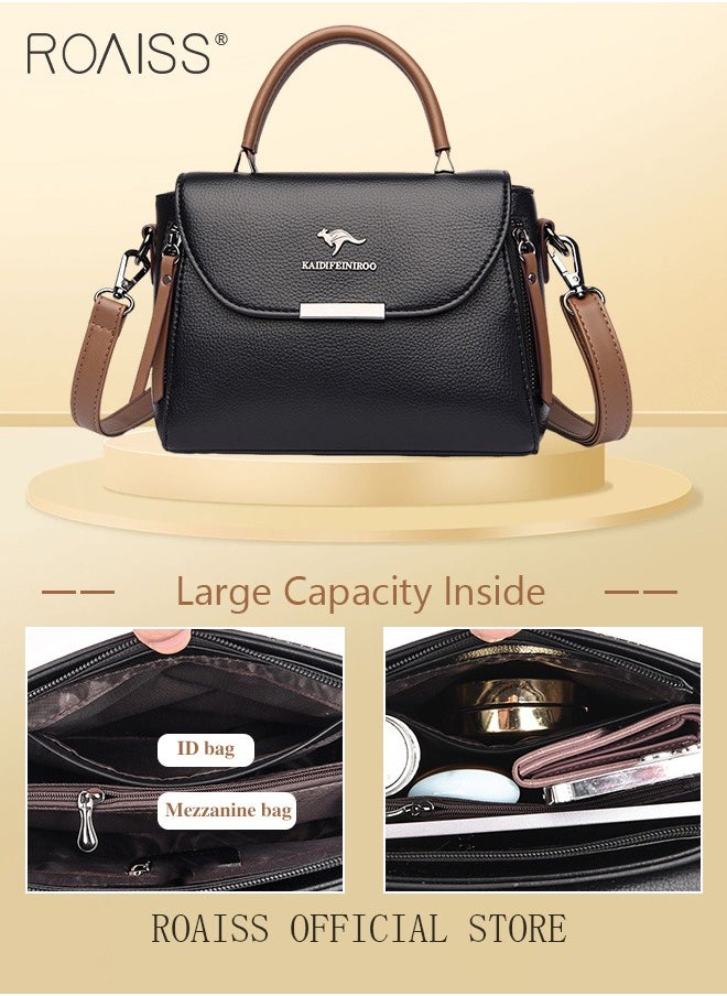 roaiss - Women Shoulder Crossbody Bag Large Capacity Compact and Exquisite Women Handbag - Image 1