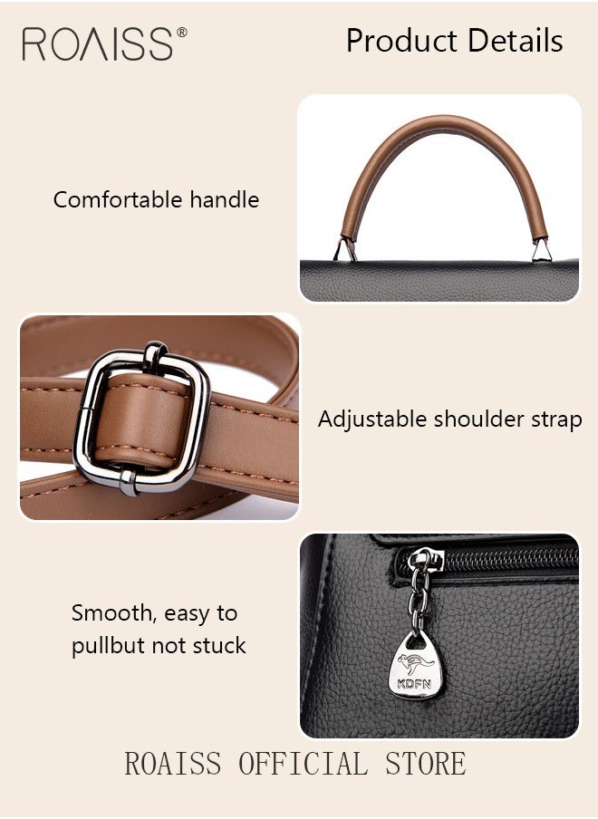 roaiss - Women Shoulder Crossbody Bag Large Capacity Compact and Exquisite Women Handbag - Image 1