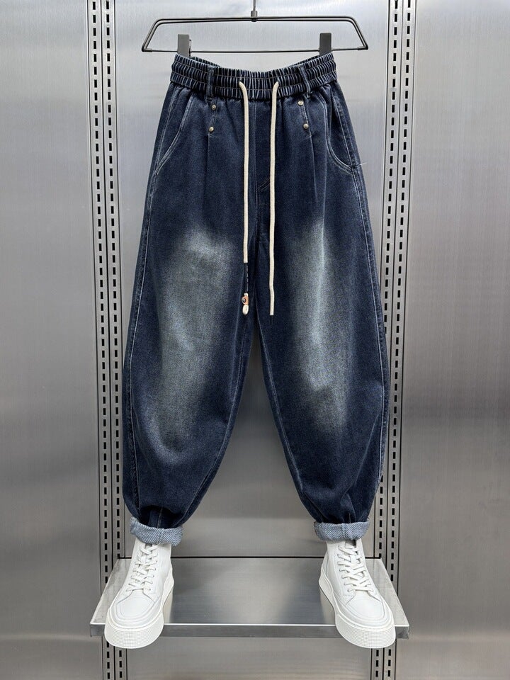 Unisex Classic Denim Jeans Loose Fit Daily Outdoor Wear - Image 1