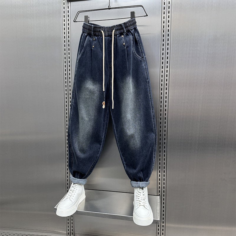 Unisex Classic Denim Jeans Loose Fit Daily Outdoor Wear - Image 2