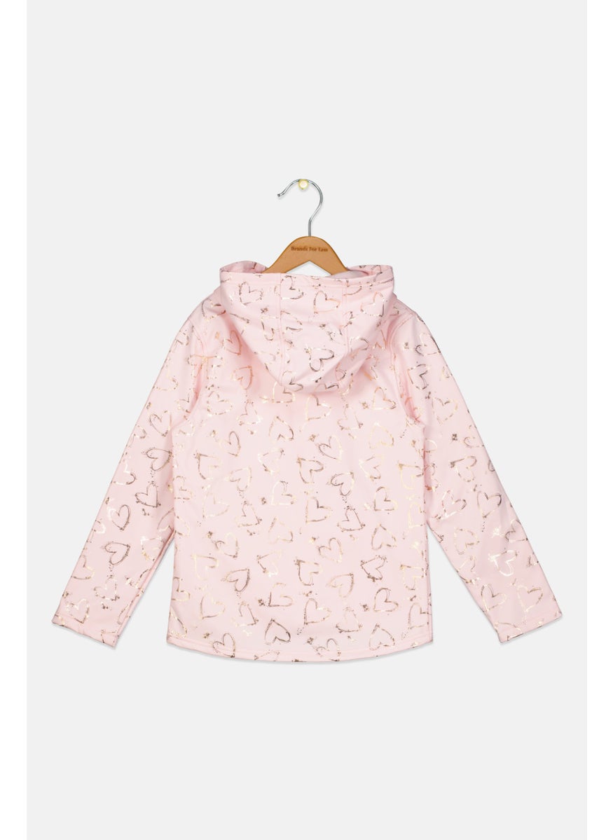 Body Glove - Kids Girl Printed Hooded Jacket, Pink - Image 1