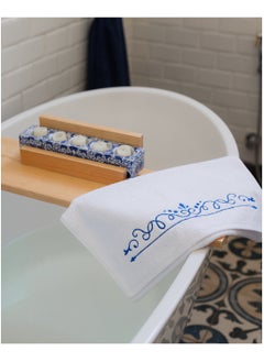 More cottons Swirls Embroidered Face Towel  - Image 2