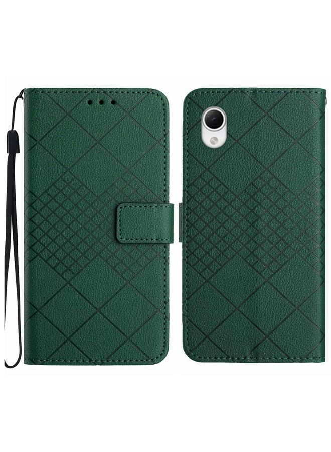 S-TOP Case For Samsung Galaxy A23 5G JP Rhombic Grid Texture Leather Phone Case - Image 1