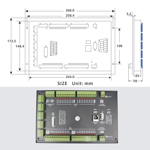 CNCTOPBAOS 5 Axis DDCS Expert CNC Controller System Offline Stand Alone Stepper Motor Driver Motion Control 1000KHz PLC+5 Axis Handwheel MPG Emergency Stop for CNC Router Milling Engraving Machine - Image 2