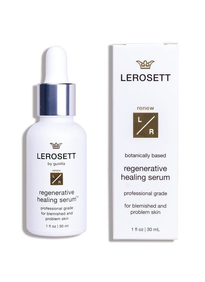 Gunilla Of Sweden - LEROSETT Healing Serum for Acne Scarring, Redness, Breakouts, Irritation, Hydrate, Soothe, Firm, Plump, with Organic Aloe Vera, Collagen, Elastin, Keratin, Vitamin C, Ginseng 1 oz - Image 1