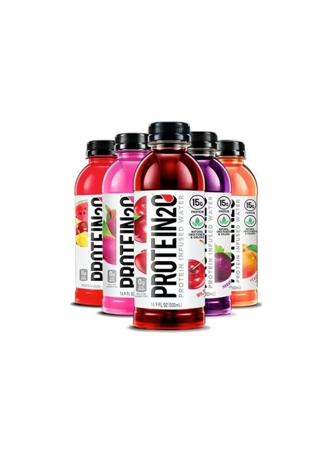 PROTEIN20 Protein2o Protein Infused Water + Energy Cherry Lemonade 500ml – Pack of 12 - Image 1