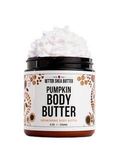 Pumpkin Body Butter with Organic Shea Butter  Pumpkin Spice Lotion for Women  Non Greasy Body Cream  Fall Body Care Favorite with Pumpkin Spice Scent