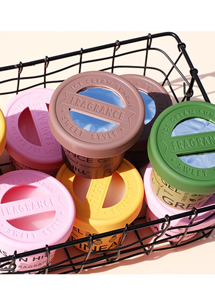 رِينْجِنْج عطر سيارة صلب طويل الأمد للمنازل والمركبات - رائحة طبيعية مقاومة للحرارة تدوم ٦ أشهر، نكهات الفواكه الاستوائية وأنواع الشاي الممتاز (فراولة/أناناس/شاي أخضر/شاي أسود) - Image 2