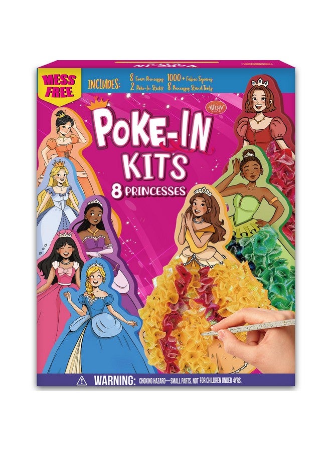 ATFUNSHOP Poke in Kits Princesses Crafts Gift for Girls 4 5 6 7 8 9 Years Old, DIY Birthday Presents, Mess Free Art Activity - Image 1