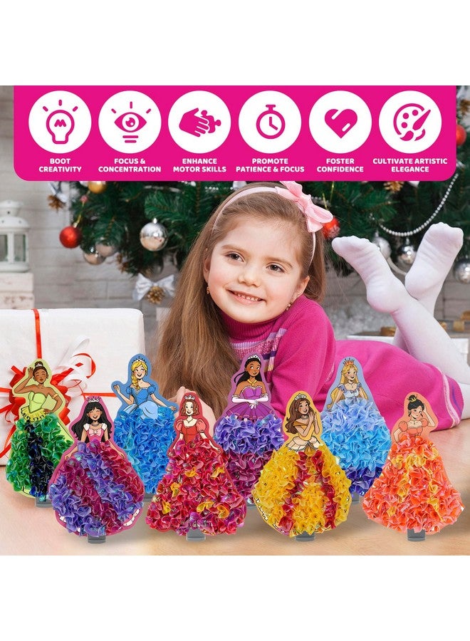 ATFUNSHOP Poke in Kits Princesses Crafts Gift for Girls 4 5 6 7 8 9 Years Old, DIY Birthday Presents, Mess Free Art Activity - Image 5