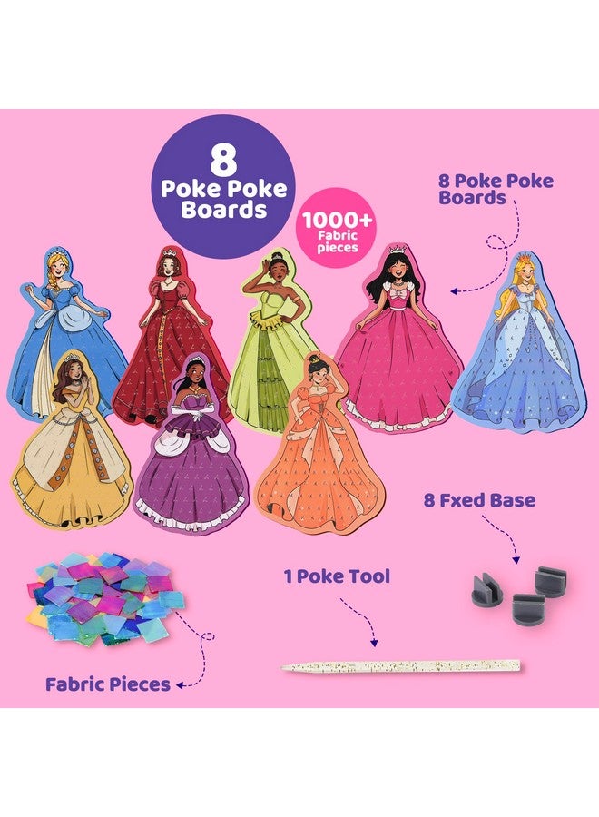 ATFUNSHOP Poke in Kits Princesses Crafts Gift for Girls 4 5 6 7 8 9 Years Old, DIY Birthday Presents, Mess Free Art Activity - Image 3