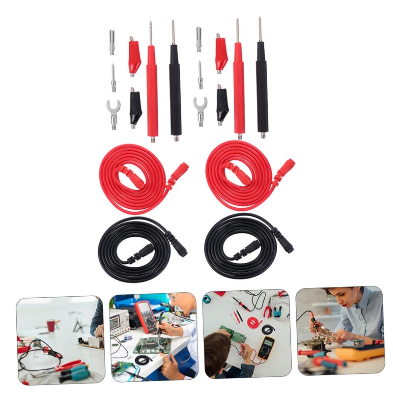 Heat resistant Veemoon 2sets Test Cable Kit Multimeter Test Leads Electrical Leads Power Wire Multimeter Needle Set Multi-market varied design options - Image 2