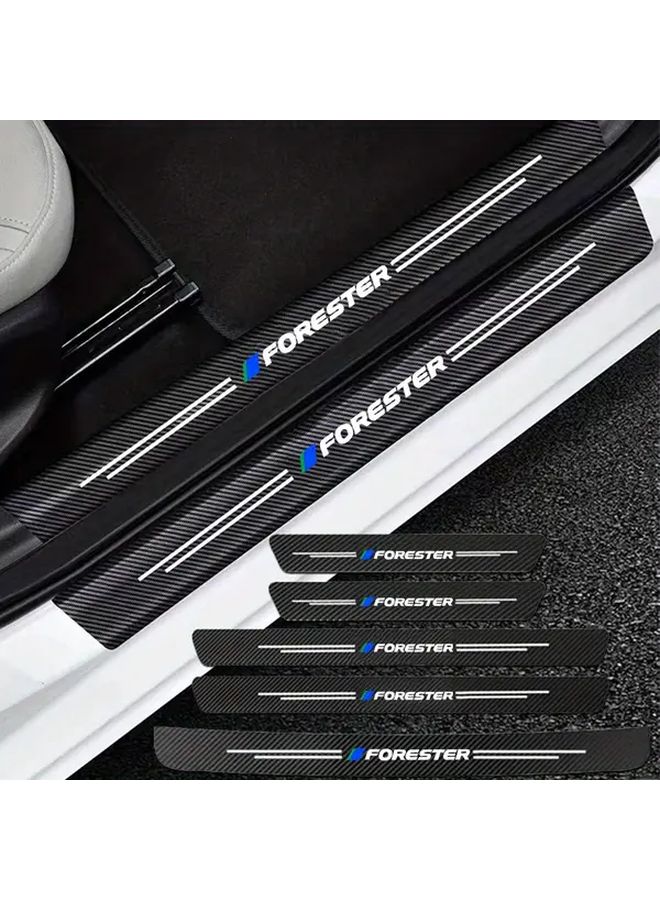 Carbon Fiber Car Door Threshold Scuff For Subaru Forester 2010 2015 1Pcs - Image 1