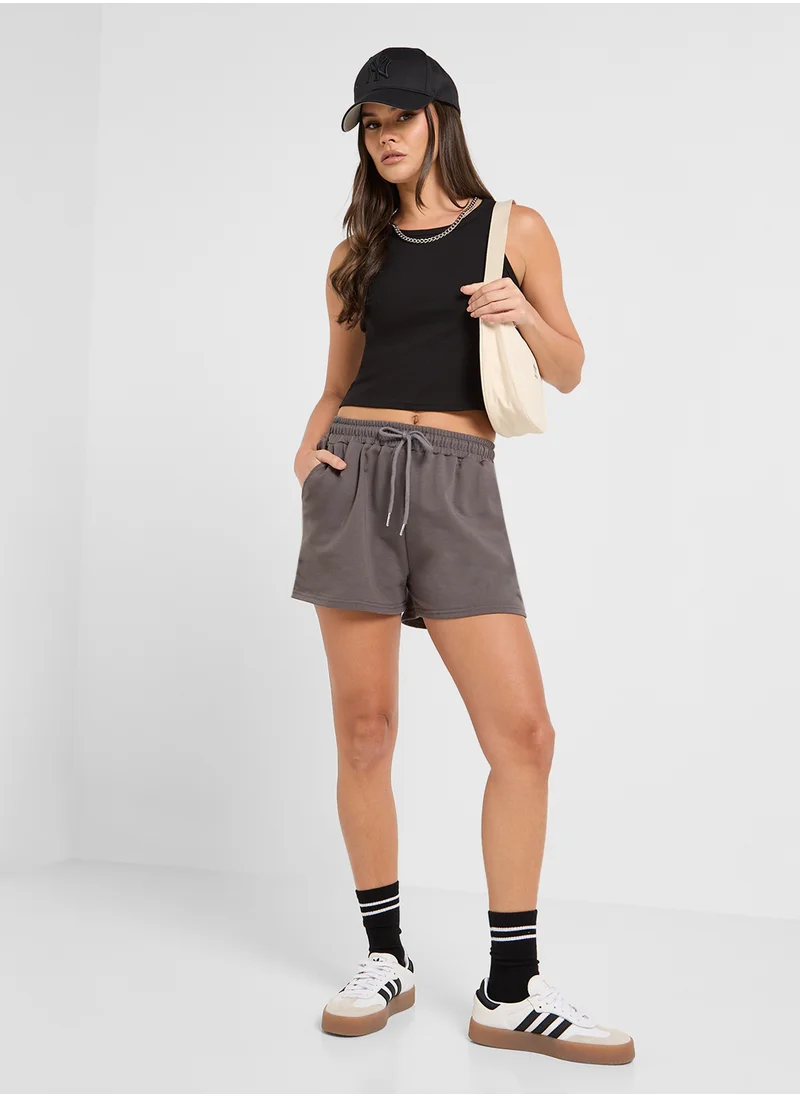 Ginger Basics Solid Ribbed Tank Top