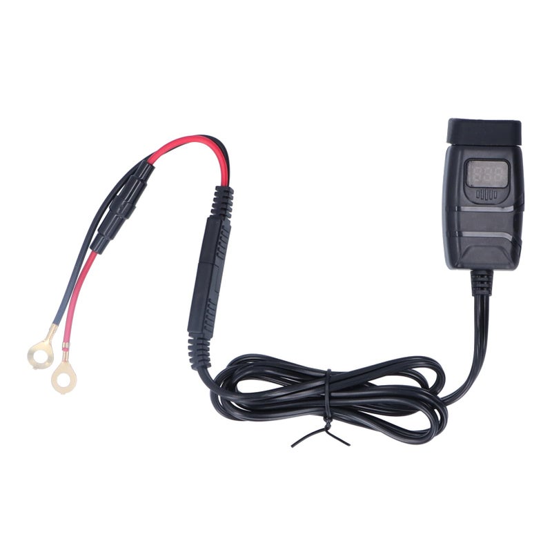 Motorcycle USB Charger With Voltmeter On Off Switch ABS Port For Phone - Image 5
