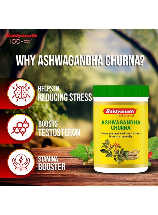 Baidyanath بودرة أشواغاندا بايدياناث | تساعد في تعزيز القوة والقدرة على التحمل والطاقة | تخفيف التوتر | مصنوعة من أشواغاندا نقية 100% - 100 جرام (عبوة من 2) - Image 4