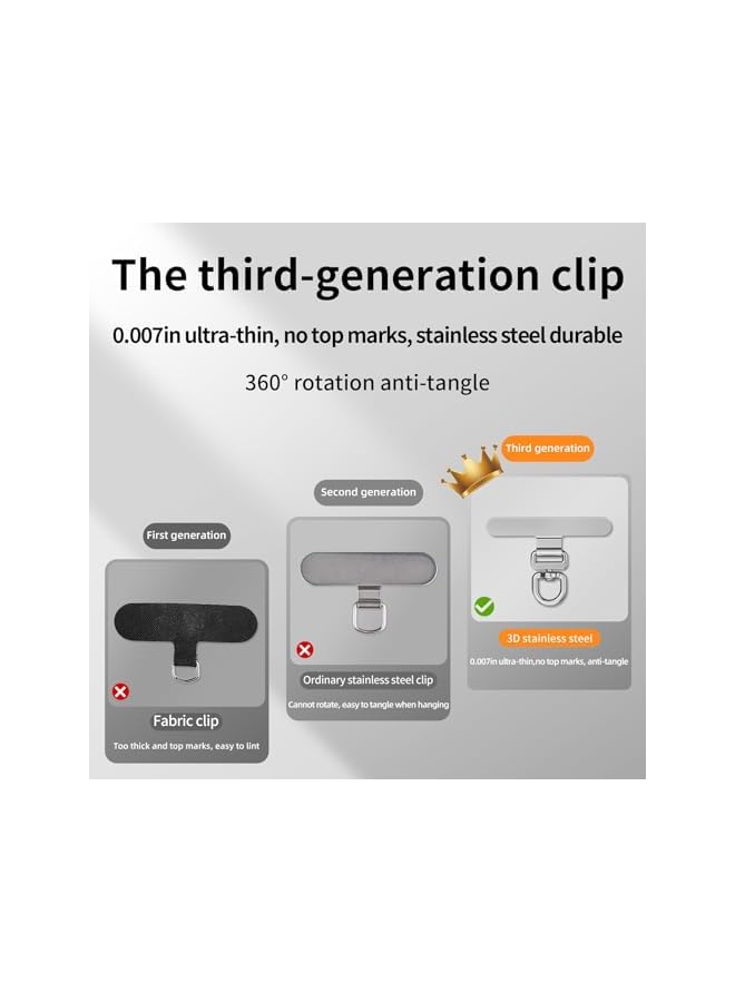 Green Tiger Stainless Steel Phone Tether Tabs - Universal Rust-Proof Metal Connectors for Cell Phone Straps, Wristbands & Crossbody, Durable Anti-Lost Phone Lanyard Clips to Secure Your Phone and Prevent Drops - Image 3