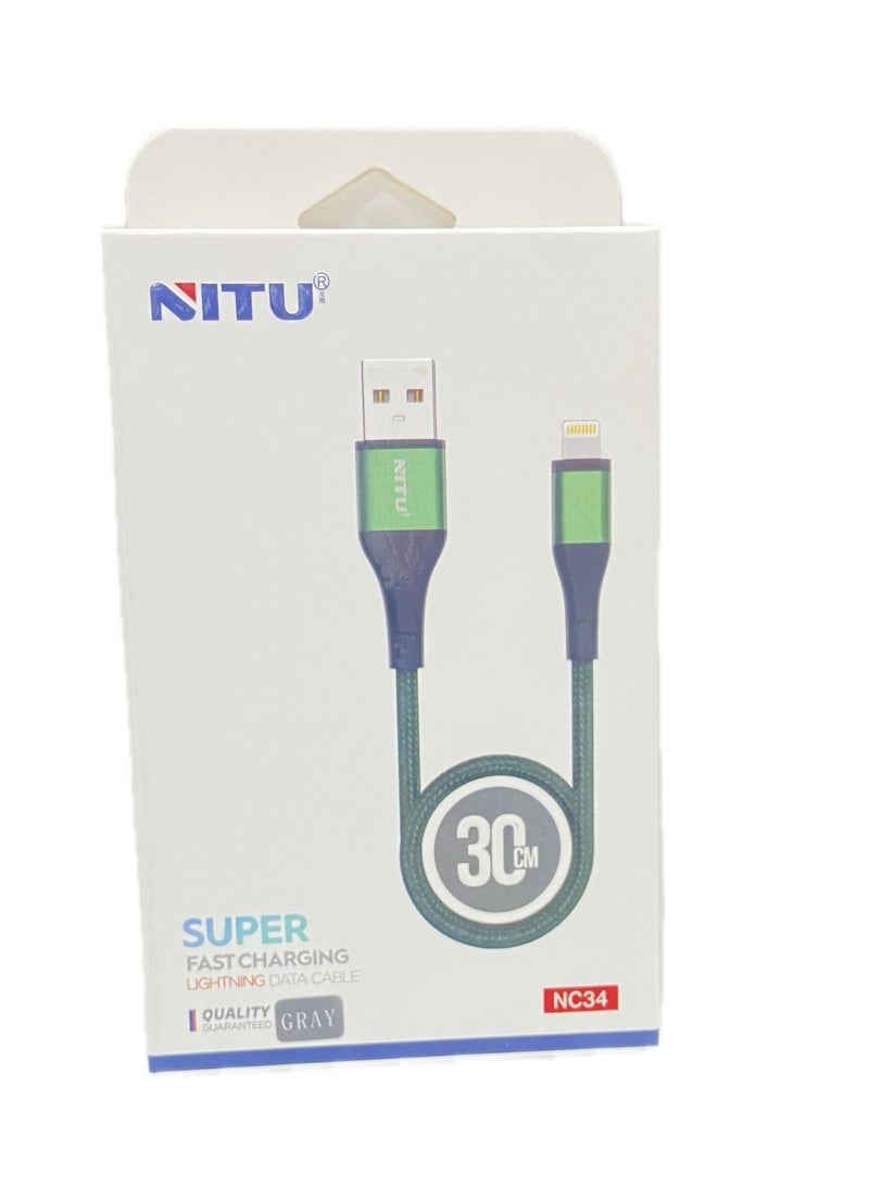 نيتو Nitu USB To Lighting Data Cable 30cm - Image 4