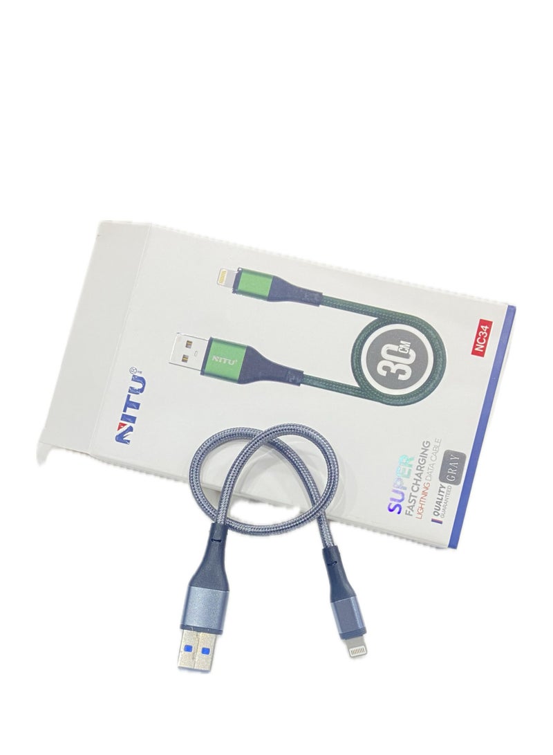 نيتو Nitu USB To Lighting Data Cable 30cm - Image 5