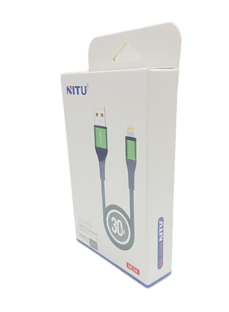 نيتو Nitu USB To Lighting Data Cable 30cm - Image 2
