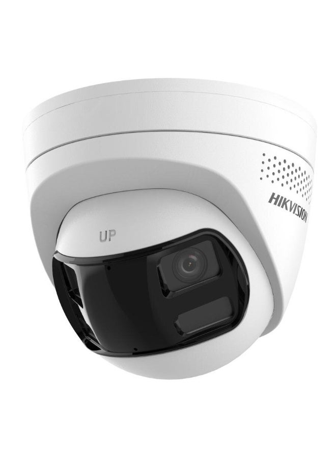 DS-2CD1363G2P-LIUF/S(L) 6MP Dual-Lens 180° Panoramic IP Turret Camera, Smart Hybrid Light IR + White Light 30m, Built-in Mic & Speaker Two-Way Audio, Human & Vehicle Detection, H.265+, PoE, MicroSD up to 512GB, IP67 Outdoor