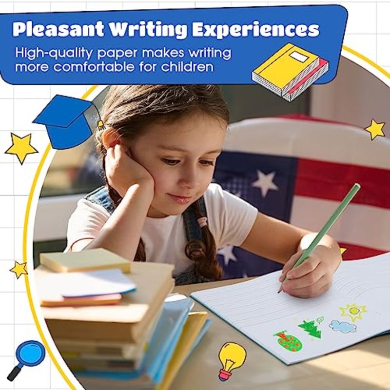 أجهزة الكمبيوتر المحمولة التكوين الأساسي K-2 مجلة أساسية، دفتر للإمدادات، كتاب كتابة فارغ بالجملة للطفل لكتابة مجلة الرسم 60 صفحة - Image 5