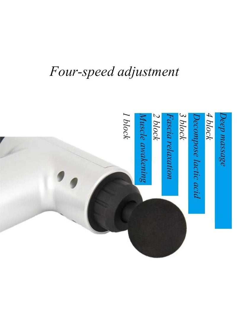 Muscle massage gun, Electric hand-held deep muscle fascial massager, With 4 massager heads, 4th gear can adjust low noise, Fitness yoga accessories (Color : Black) - Image 5