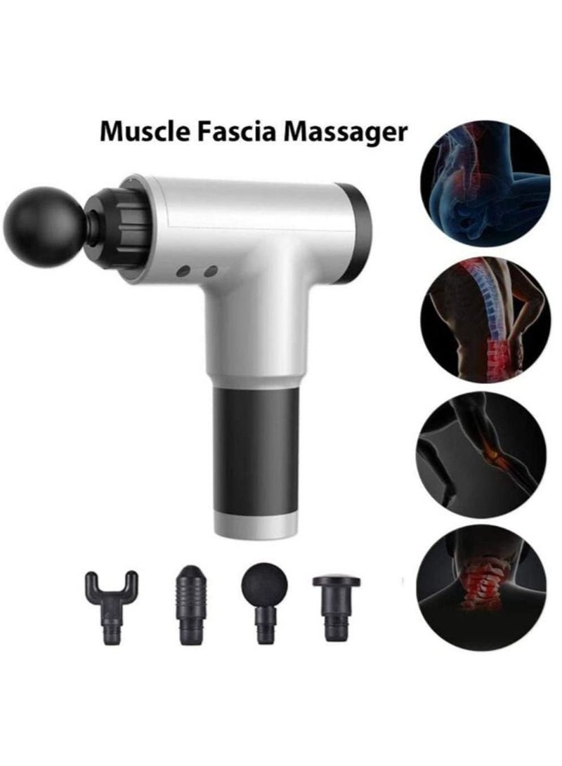 Muscle massage gun, Electric hand-held deep muscle fascial massager, With 4 massager heads, 4th gear can adjust low noise, Fitness yoga accessories (Color : Black) - Image 4