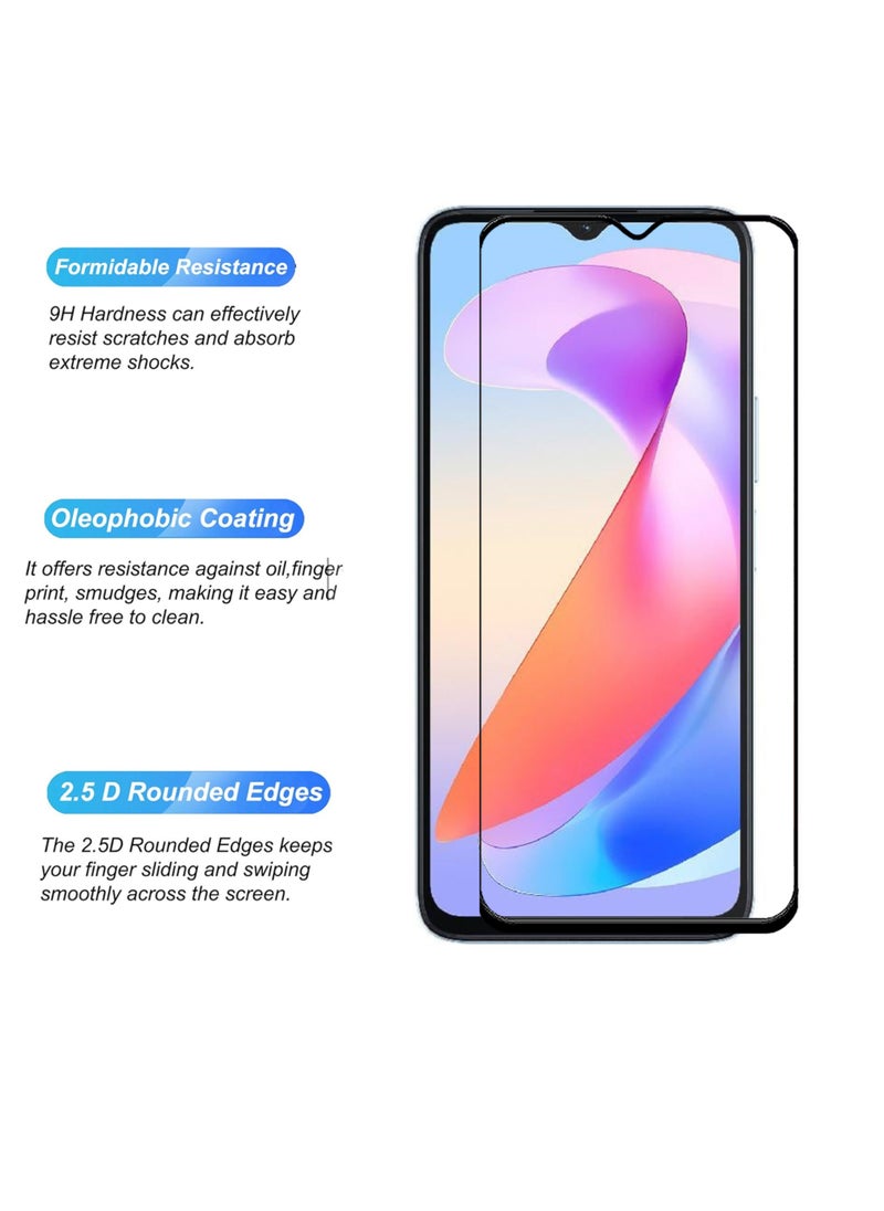Generic - واقي شاشة كامل من الزجاج المقوى لهاتف Honor X6A / X6B - أسود - Image 1
