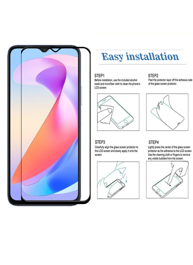 Generic - واقي شاشة كامل من الزجاج المقوى لهاتف Honor X6A / X6B - أسود - Image 1