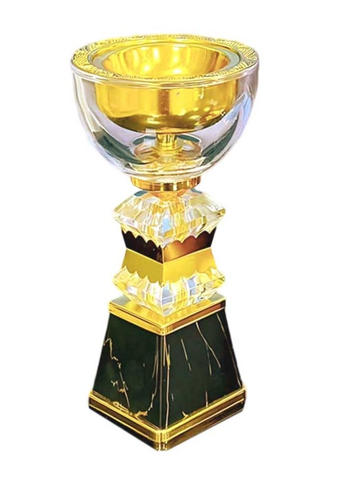 Crystal Finish Bakhoor Burner Frankincense Glass Top Incense Holder  | Exquisite & Elegant Home Décor | Perfect Gift for Loved Ones - Image 1
